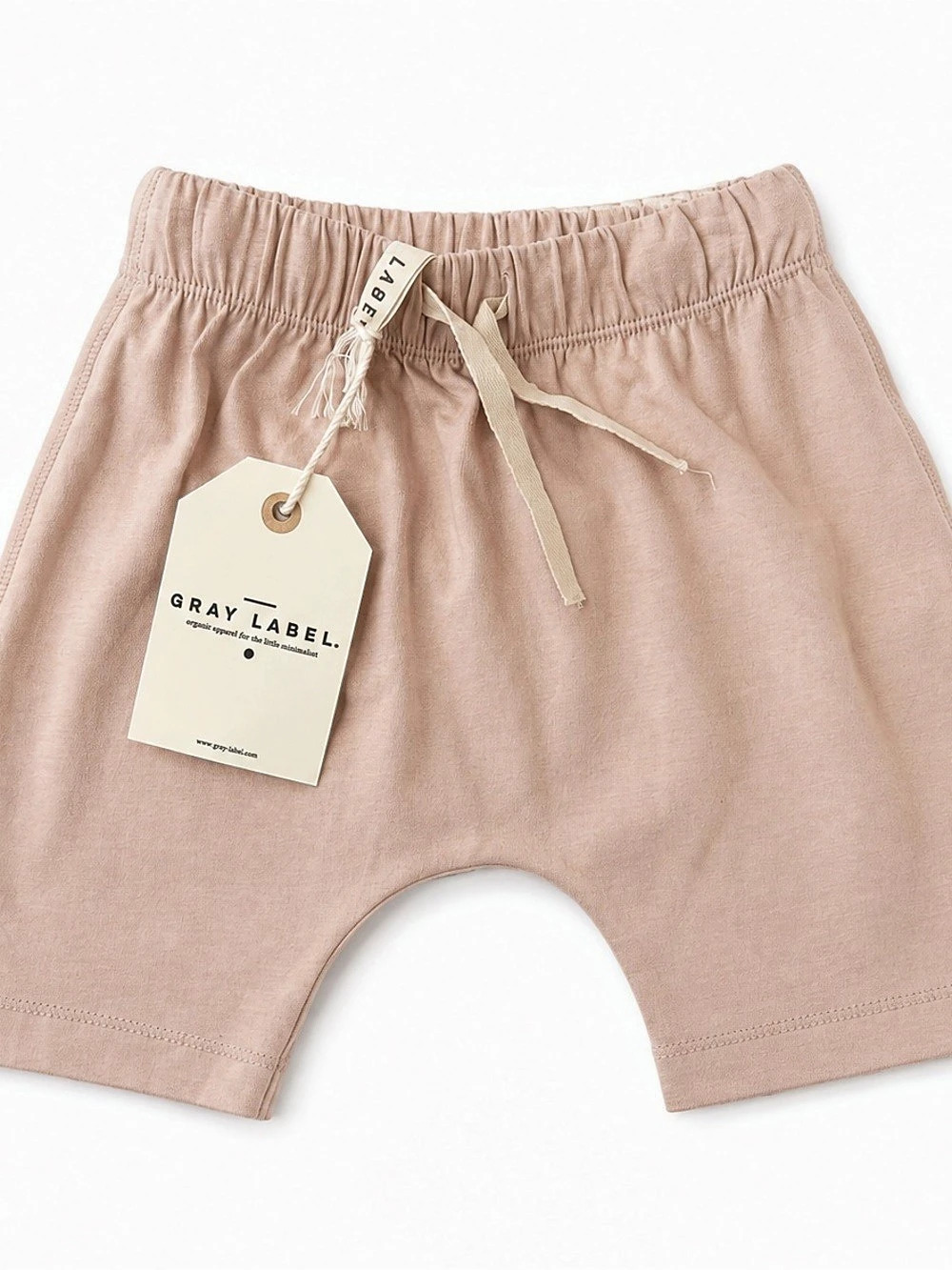 Gray Label 12–18M Dusty Pink Organic Cotton Harem Shorts NWT